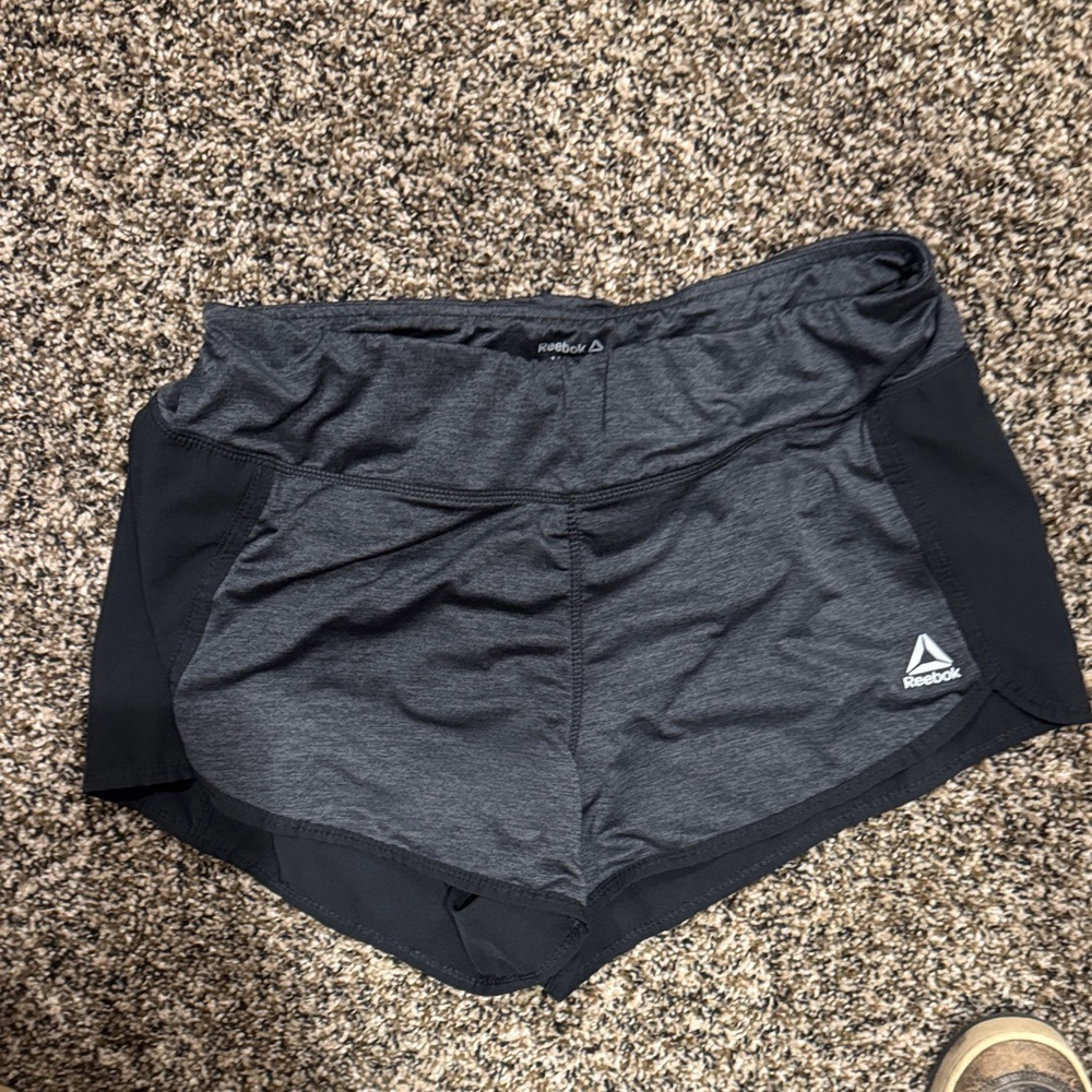 Reebok Charcoal and Black Performance Shorts